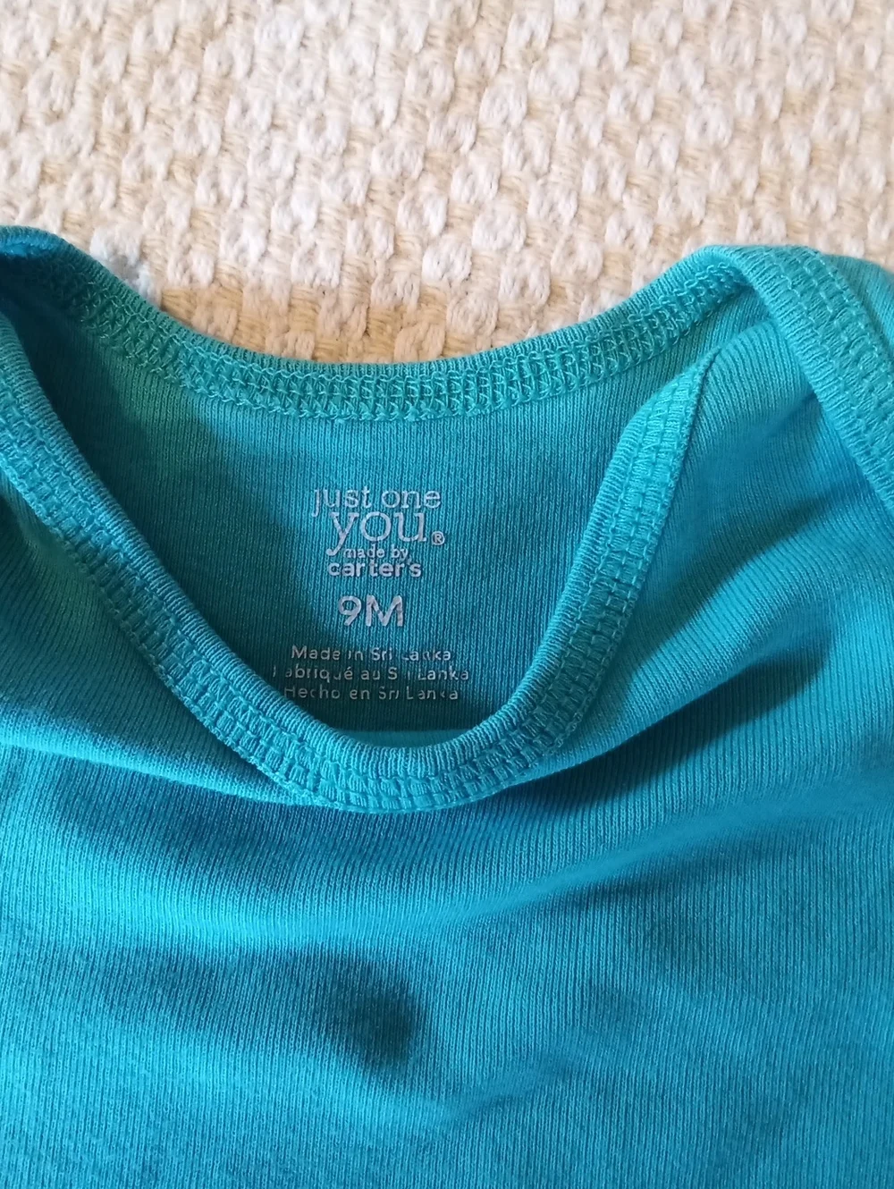 Carter's Teal Short-Sleeve Baby One-Piece Bodysuit
